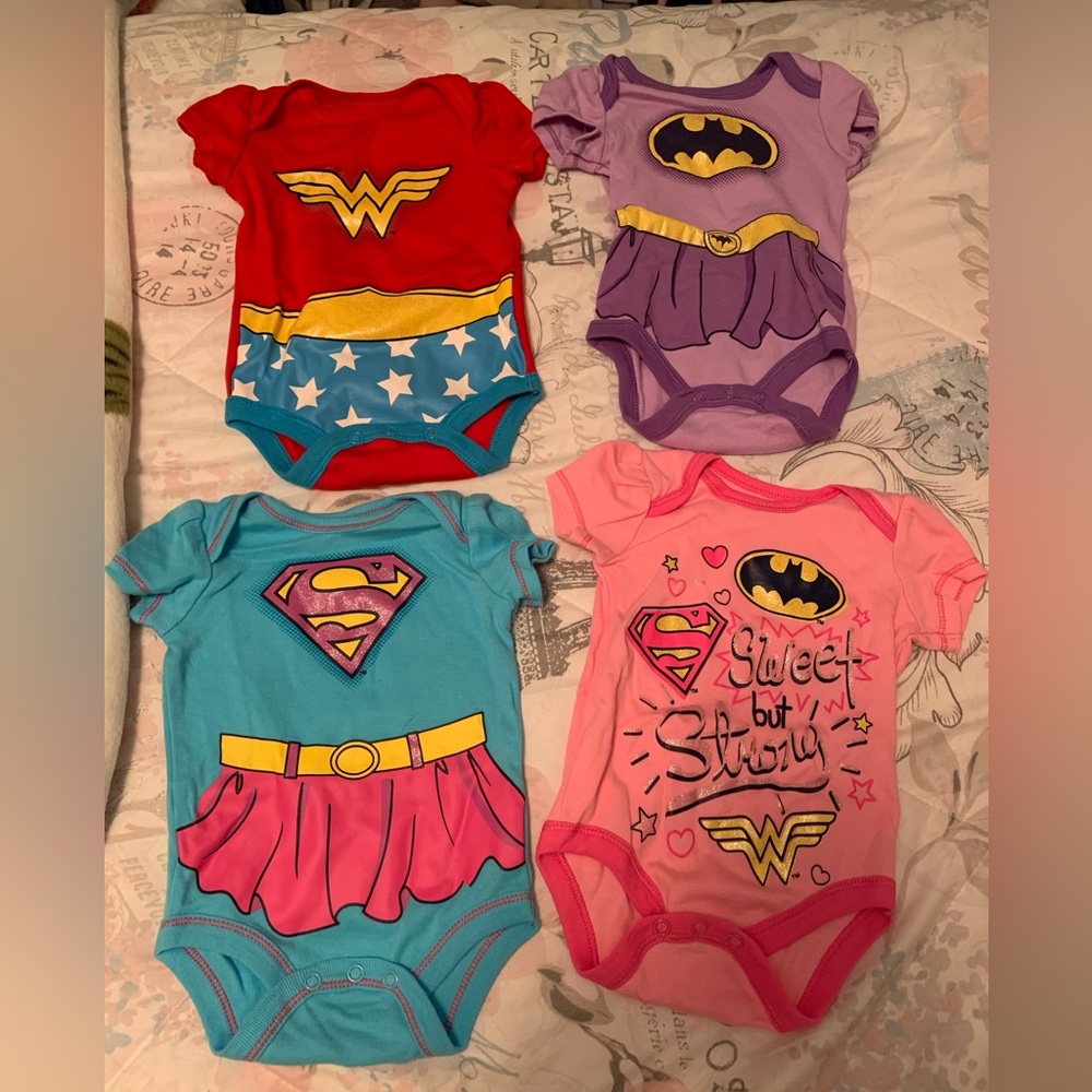 NWoT 4 Justice League Onesies
